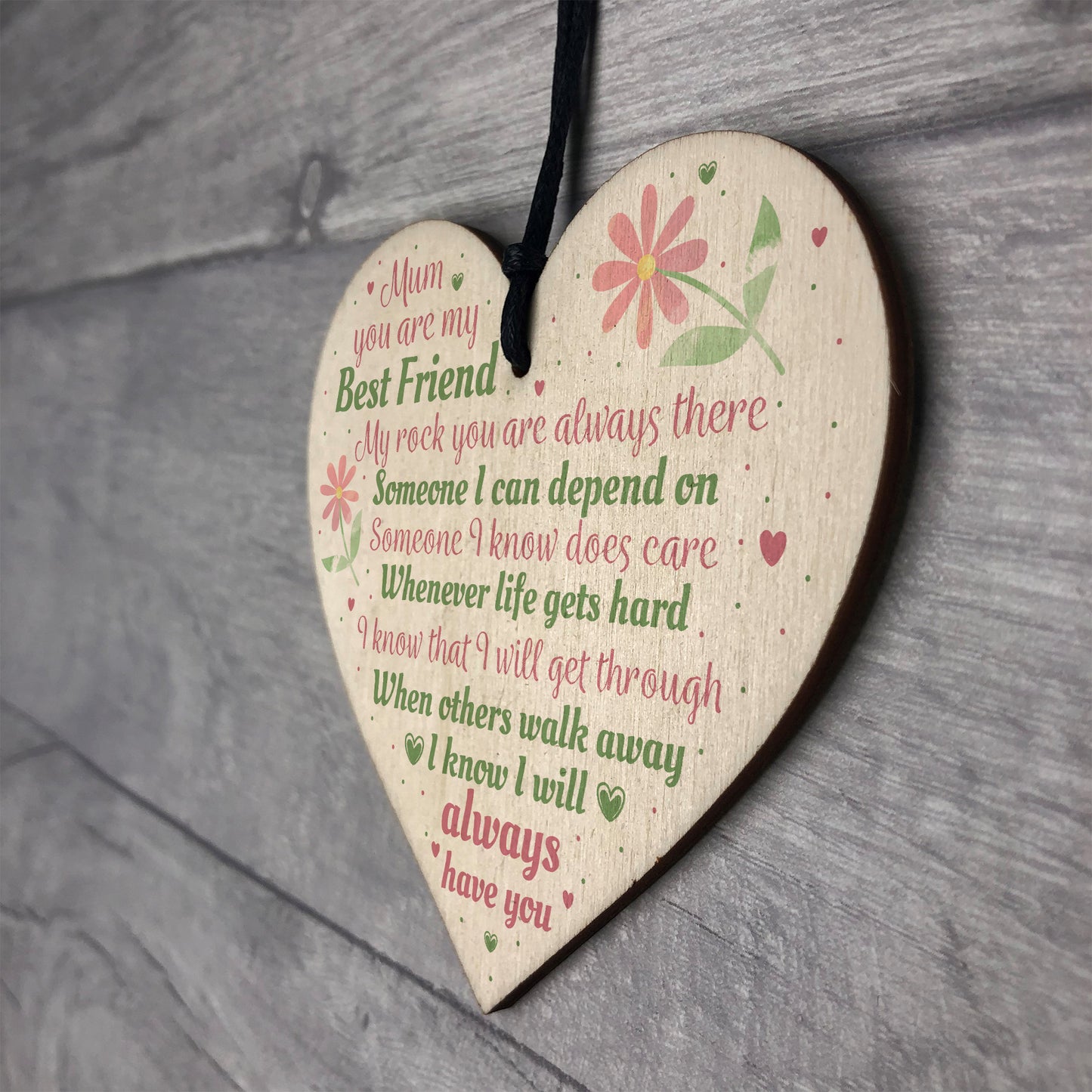 Mum Mumy Best Friend Friends Plaque Heart Birthday Thank You