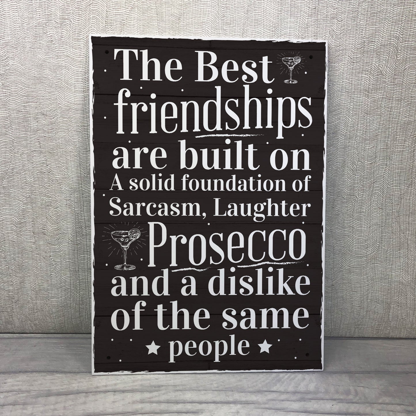 Friendship Sign Best Friend Prosecco Plaque Gifts For Women Her