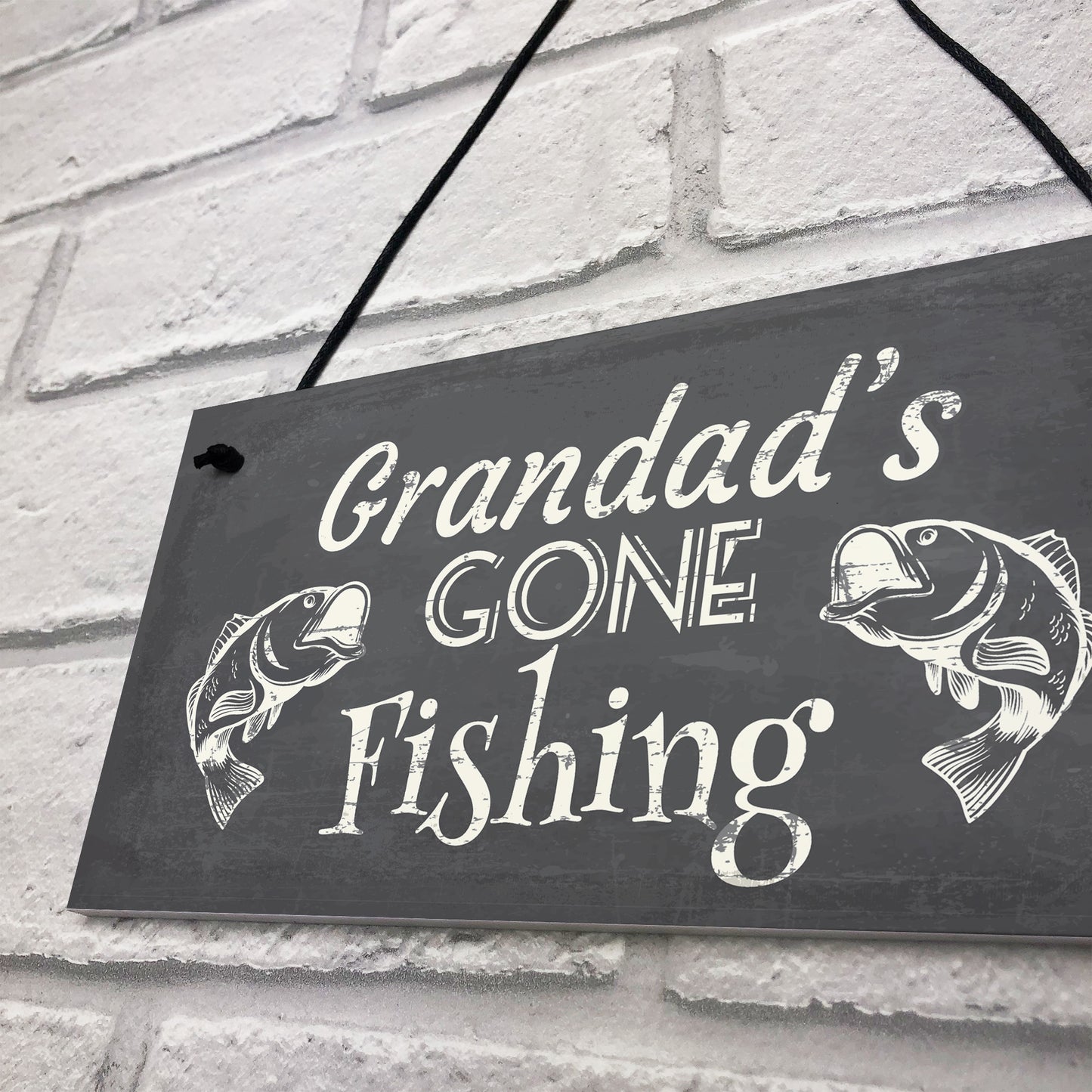 Grandad's Gone Fishing Dad Fisherman Grandad Hanging Wall