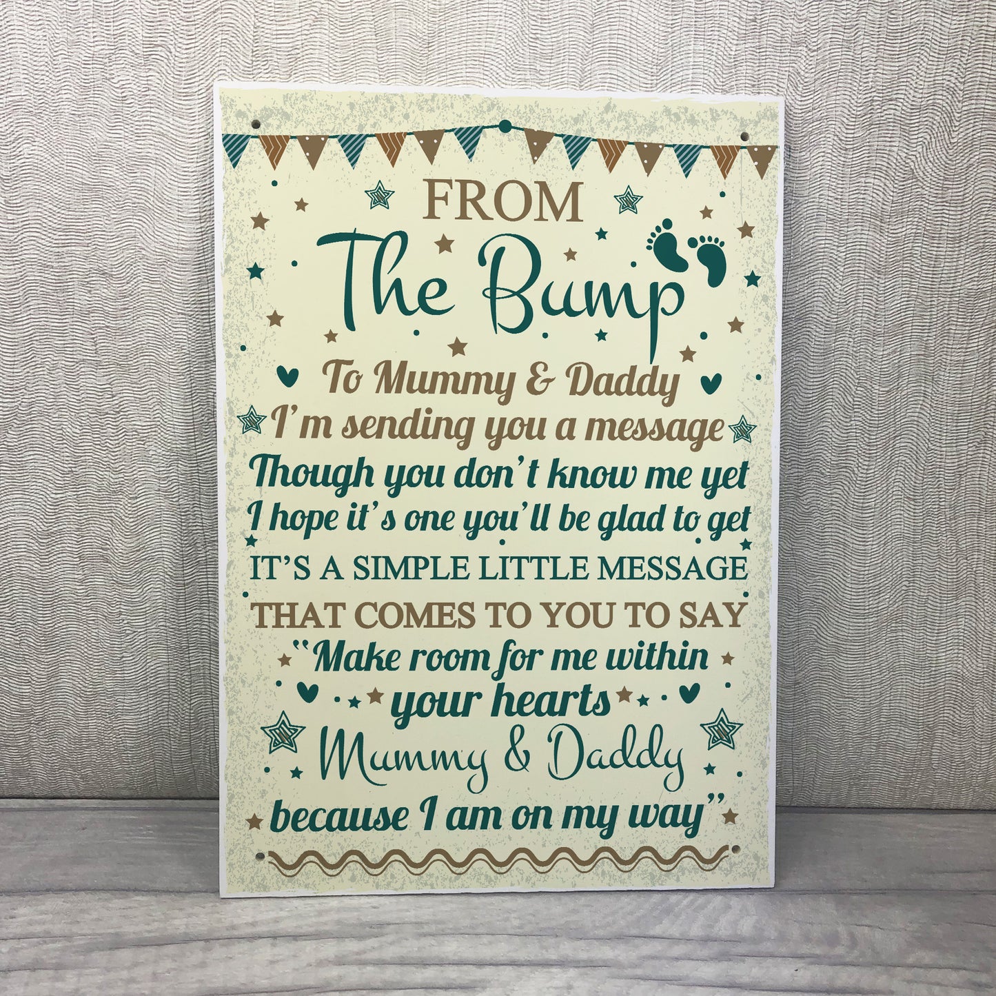 Baby Shower Gift Thank You Baby Bump Table Plaque Decoration