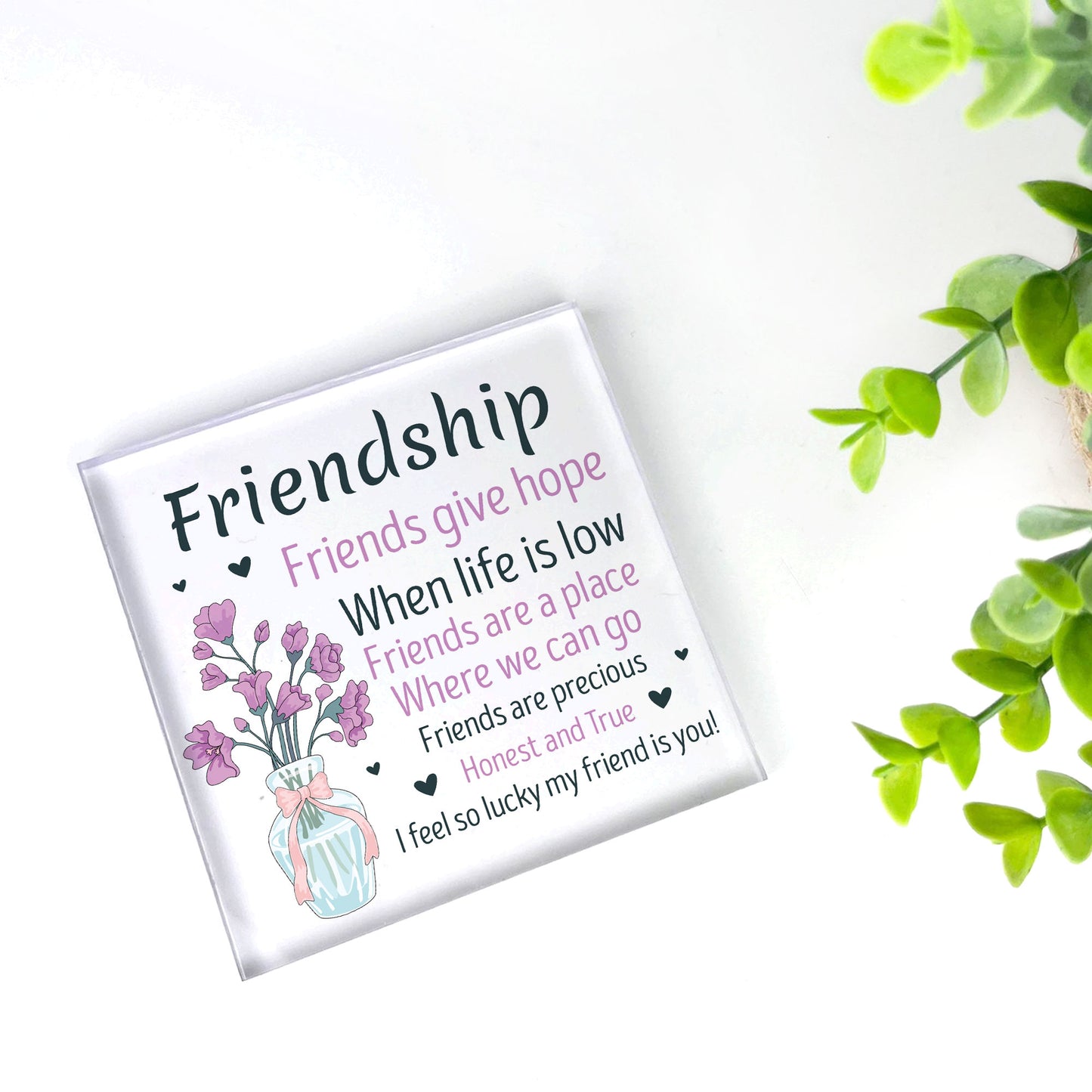 Friendship Gifts For Her Acrylic Heart Gift For Best Friend