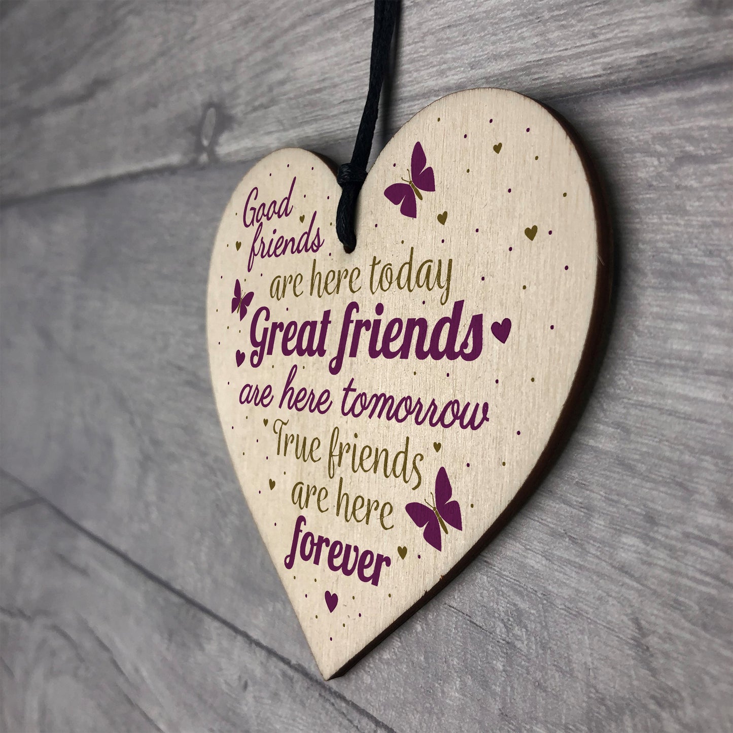 Best Friends Friendship Gifts Handmade Wood Heart Keepsake Sign
