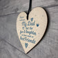 Chance Made You My Dad Fathers Day Wood Heart Sign Keepsake Gift