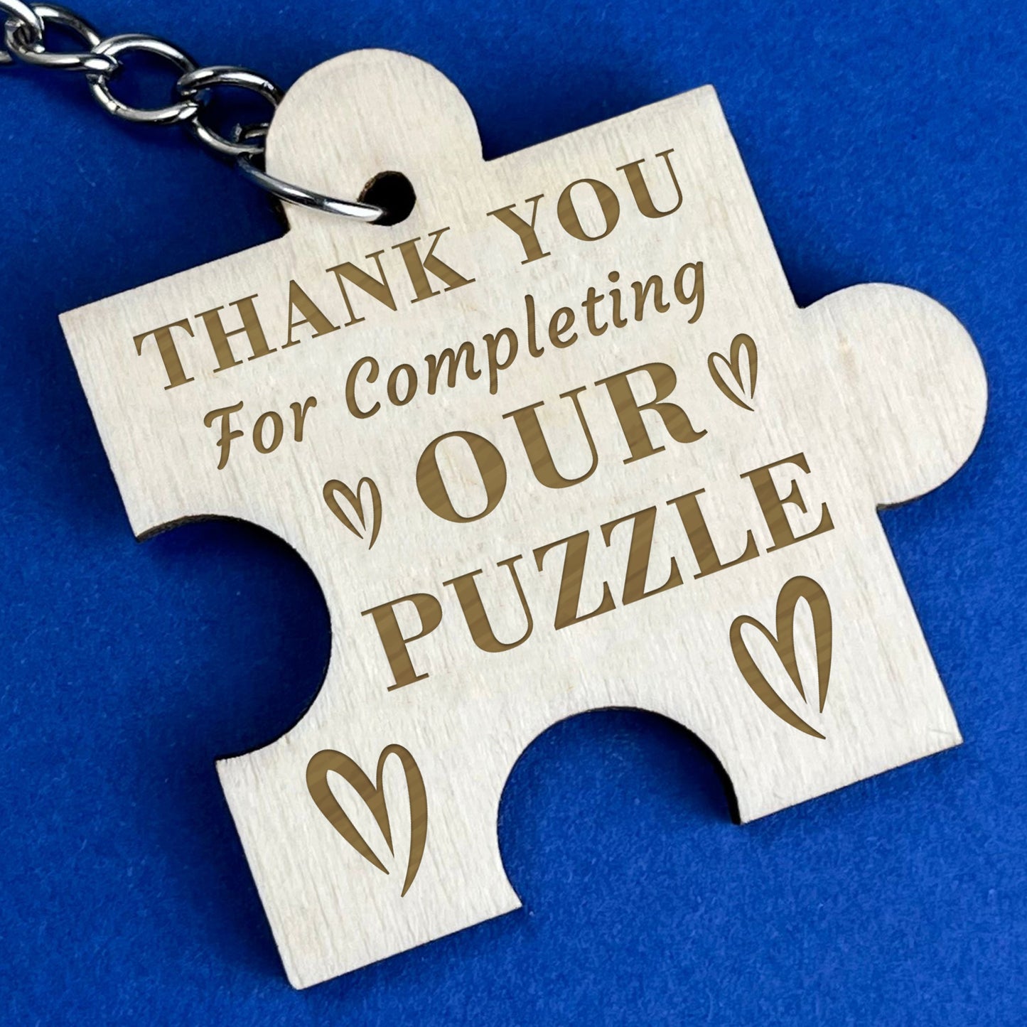 Anniversary Wood Engraved Keyring Gift For Boyfriend Girlfriend
