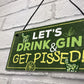 Funny Gin Sign Gift For Gin Lovers Alcohol Man Cave Bar Plaque