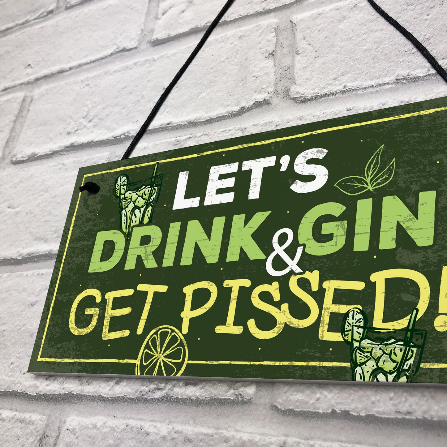 Funny Gin Sign Gift For Gin Lovers Alcohol Man Cave Bar Plaque