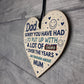 Funny Rude Dad Birthday Fathers Day Gift Wooden Heart Sign