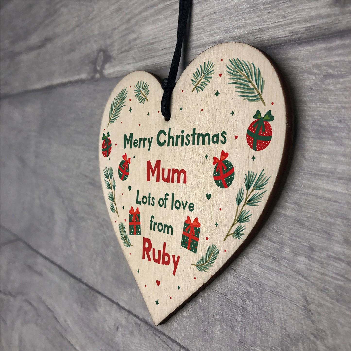 Personalised Merry Christmas Gift Christmas Card For Mum Dad Nan