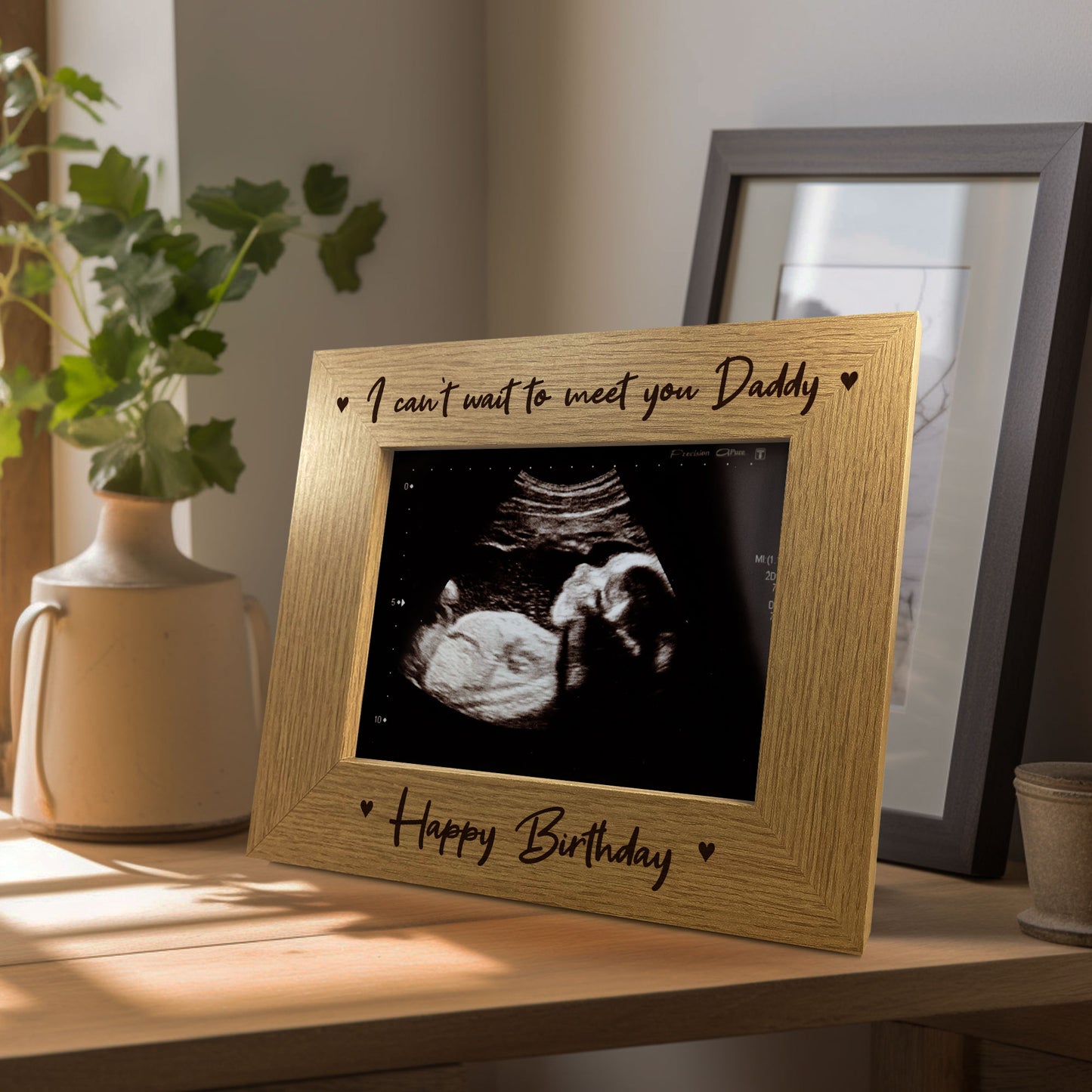 Birthday Gift For New Daddy Wooden Photo Frame Bump Gifts