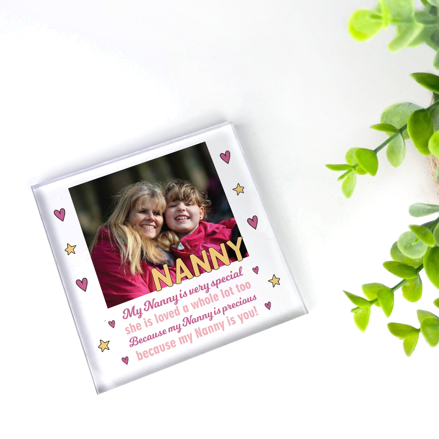 Personalised Nanny Gifts For Christmas Birthday Photo Block