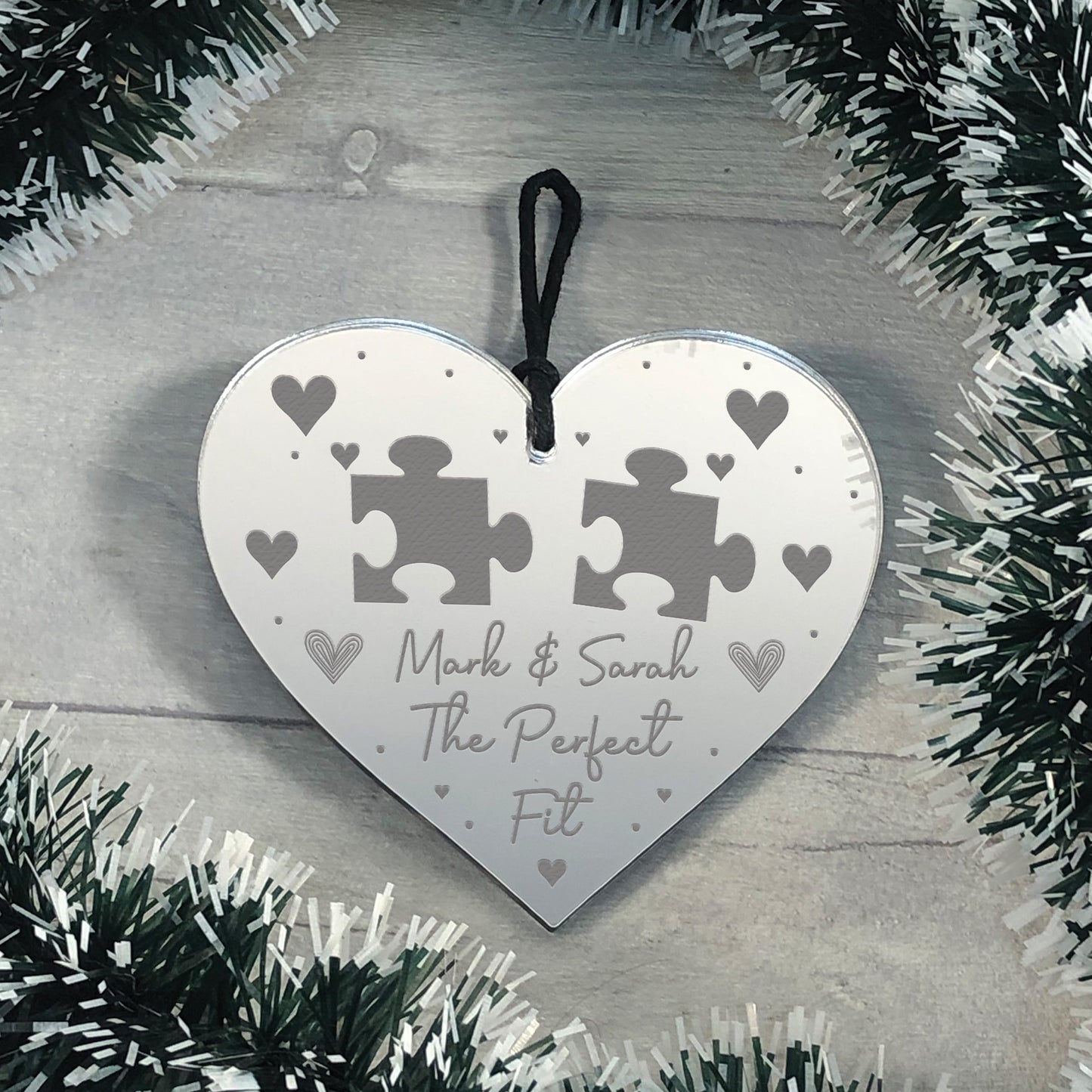 Personalised Gift for Her Him Girlfriend Wife Heart Puzzle Gift