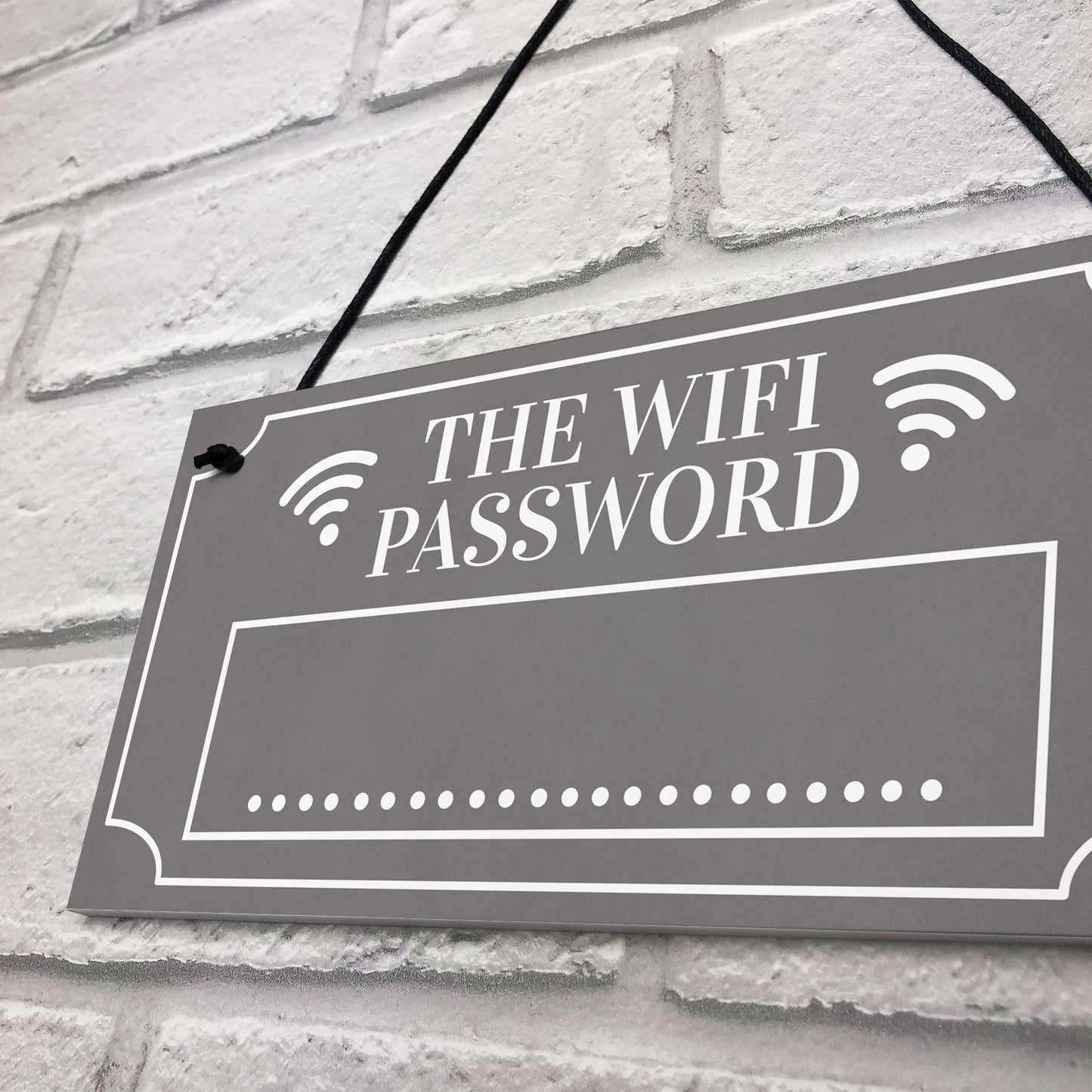 Grey Wifi Password Hanging Home Internet Decor Sign New Home