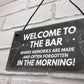 Red Ocean Funny Alcohol Sign Man Cave Sign Home Bar Sign