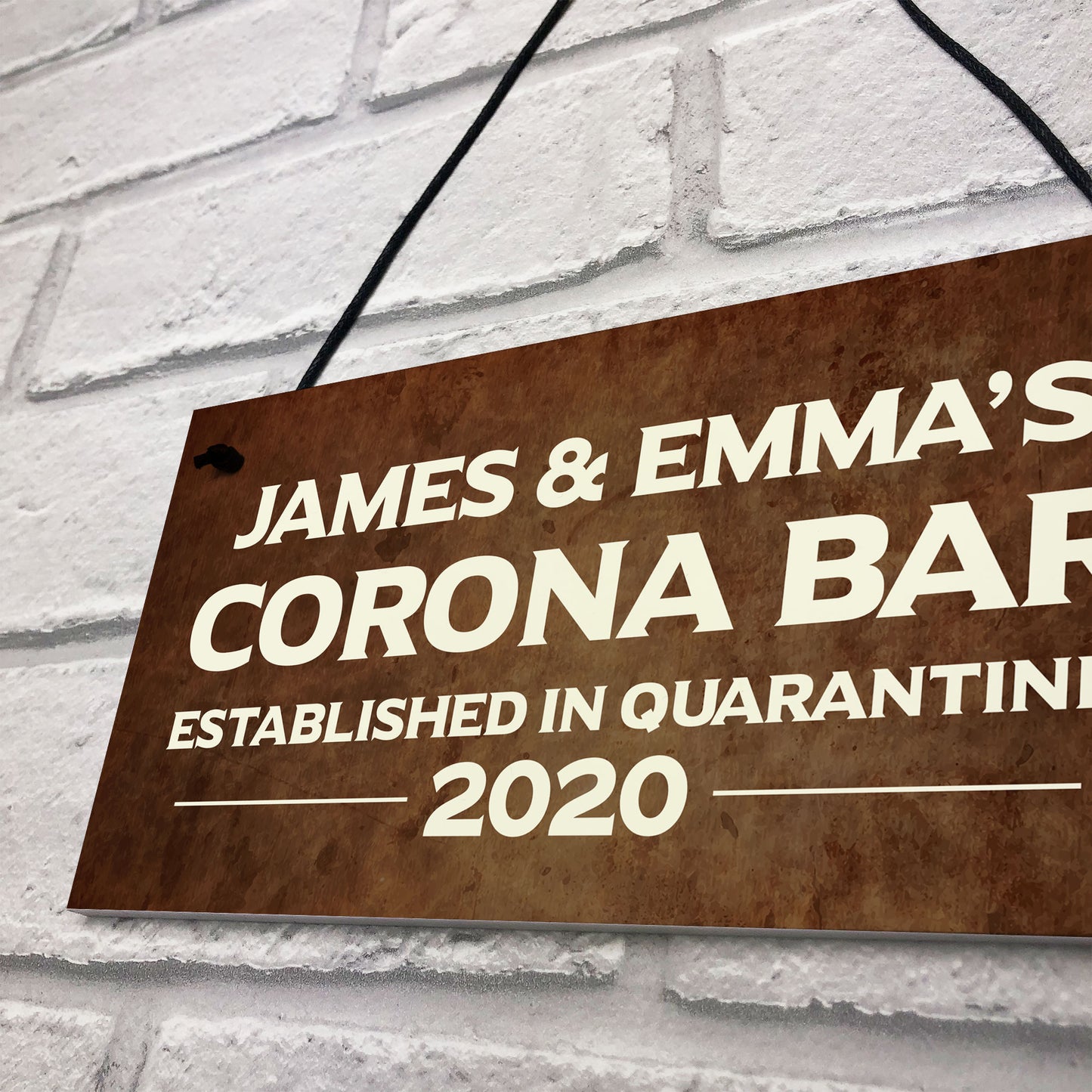 PERSONALISED Corona Bar Sign Quarantine Home Bar Man Cave