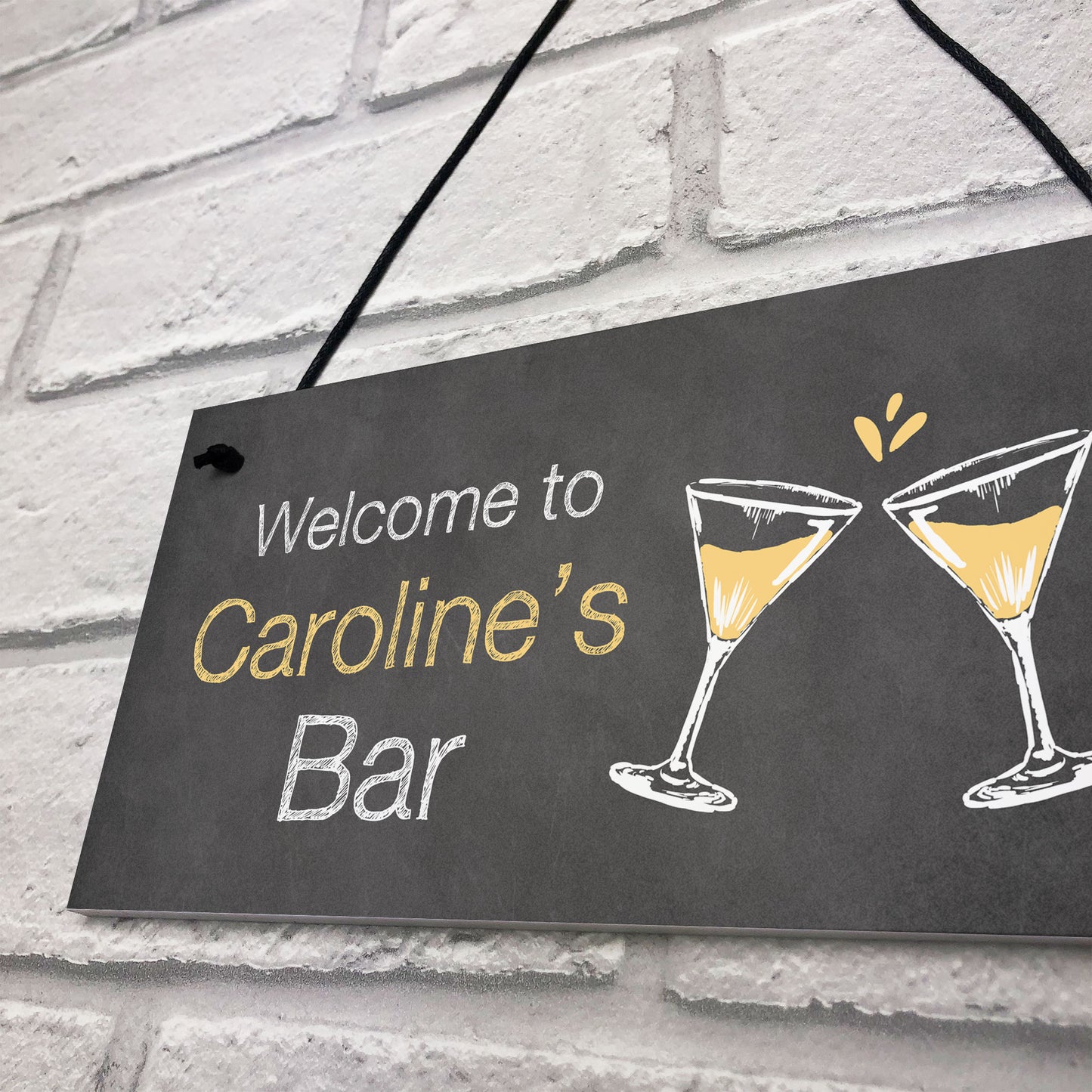 Shabby Chic Bar Sign Home Bar Kitchen Sign Gift For Her