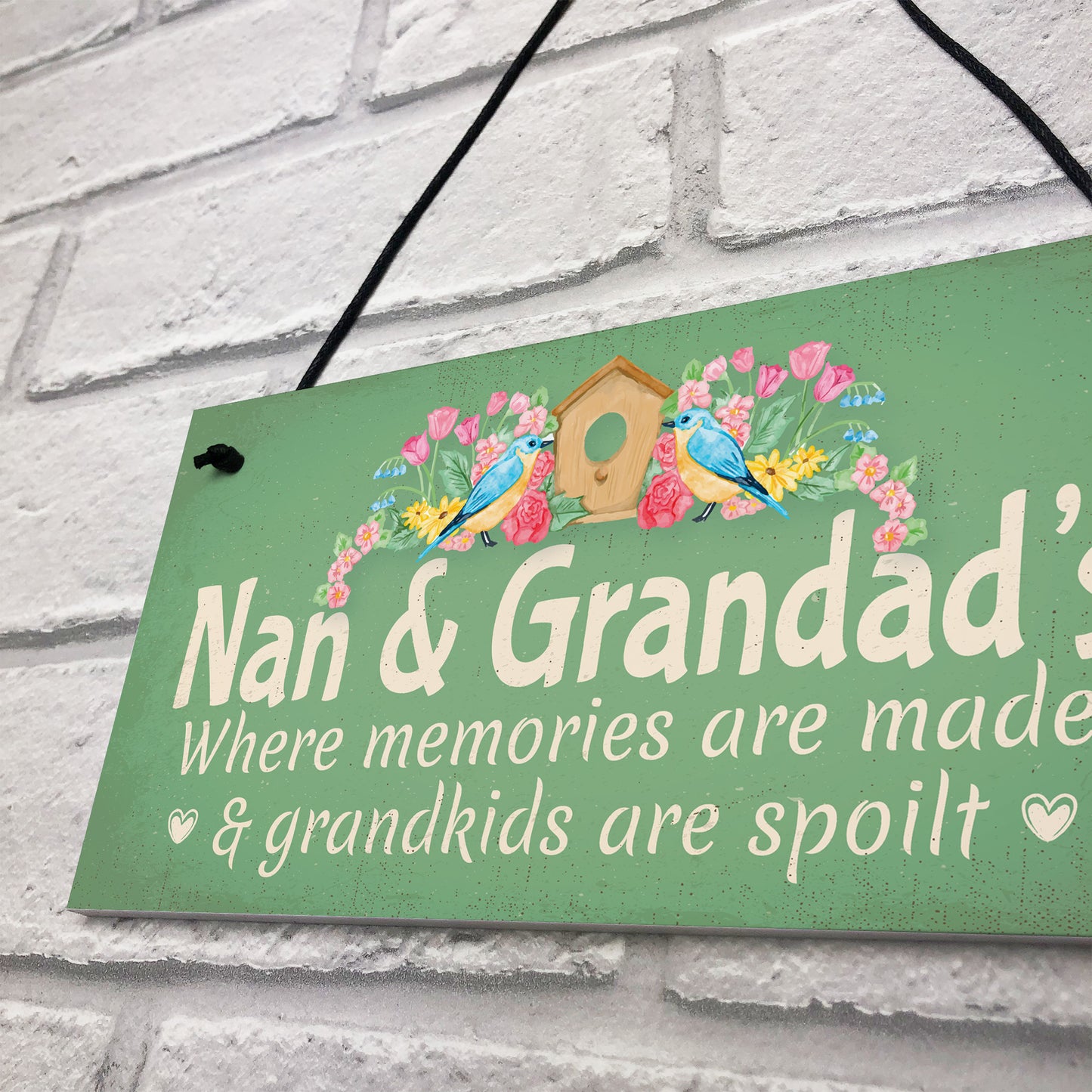 Nan & Grandad Hanging Wall Plaque Nan Gifts For Grandad Birthday