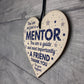 Mentor Thank You Wood Heart Plaque Gift For Teacher Coach Tutor