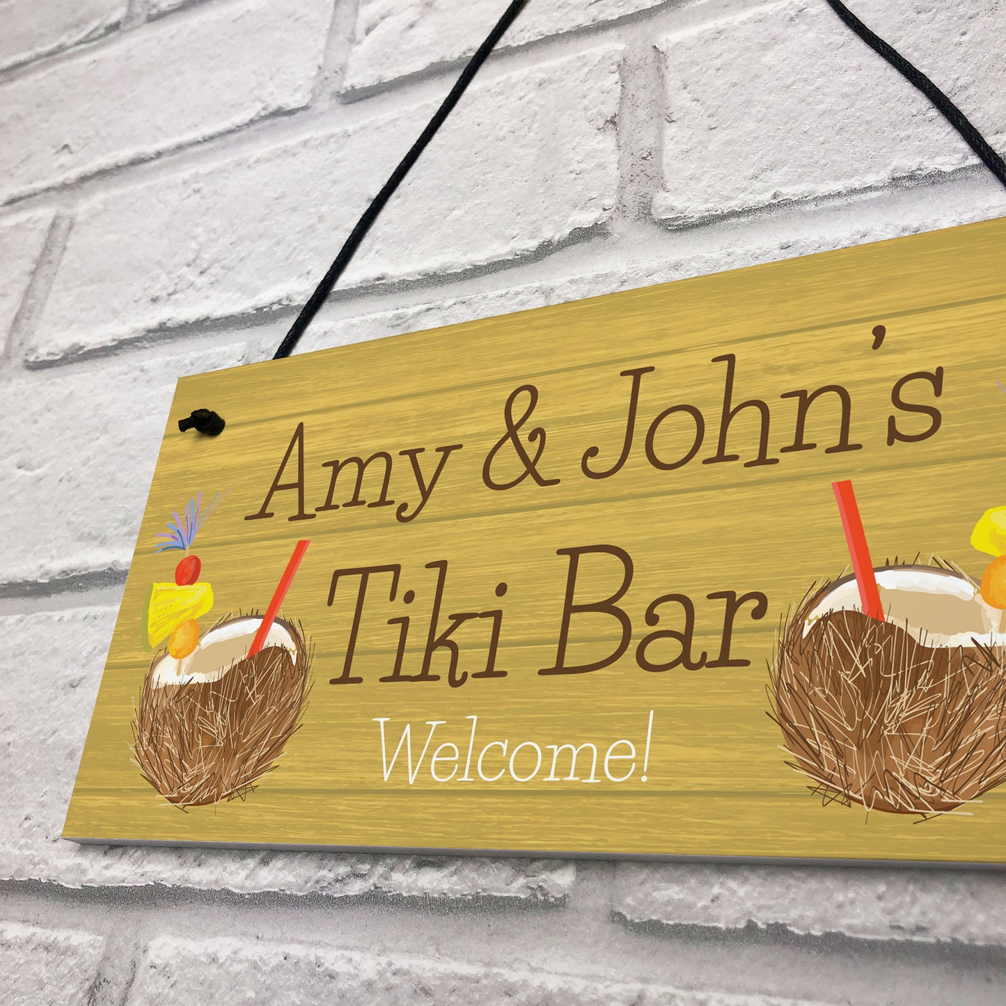Personalised Tiki Bar Garden Sign Home Decor Signs For Garden