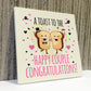 Handmade Wedding Card Bride Groom Congratulations Newlyweds