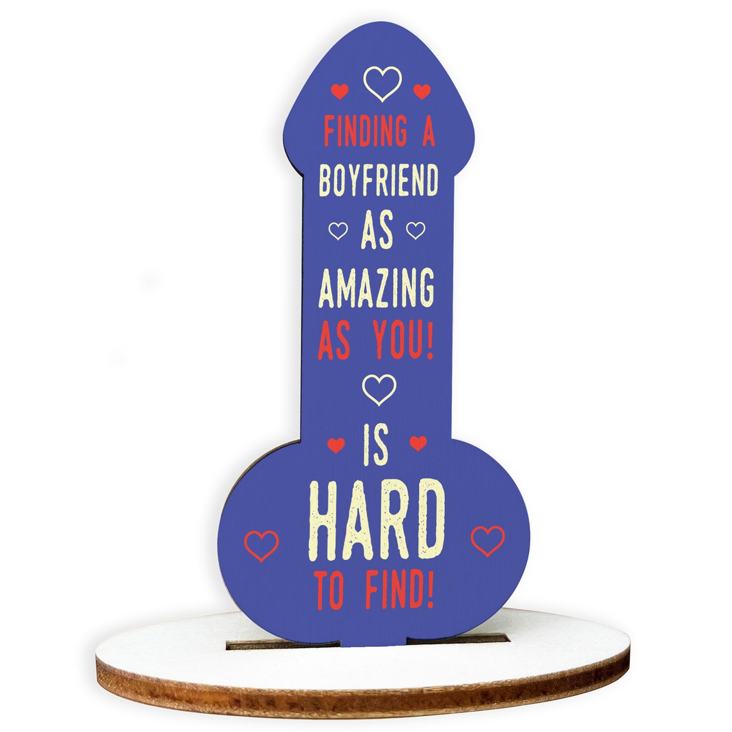 Valentines Gift For Him Partner Boyfriend Wood Plaque Funny