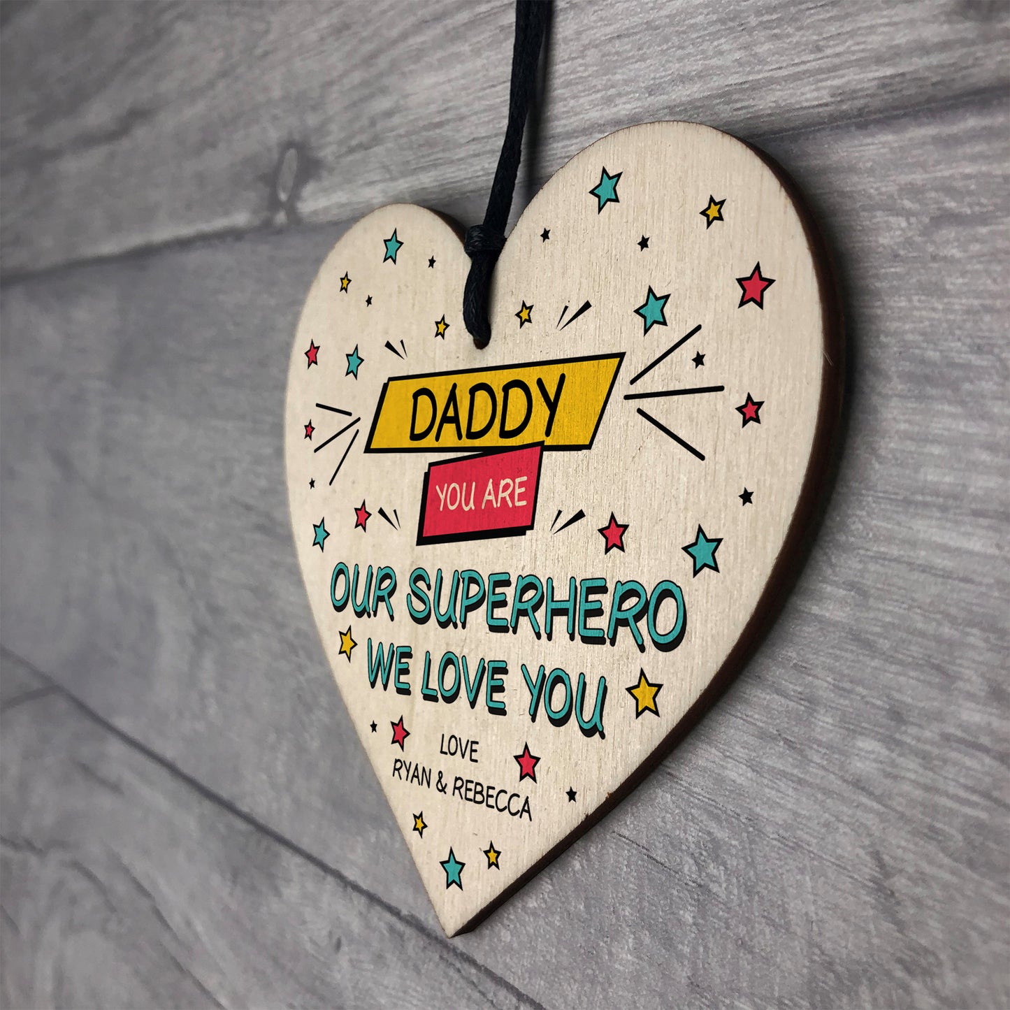 Fathers Day Birthday Gift For Daddy Personalised Superhero Gift