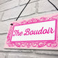The Boudoir Vintage Shabby French Powder Room Hanging Plaque