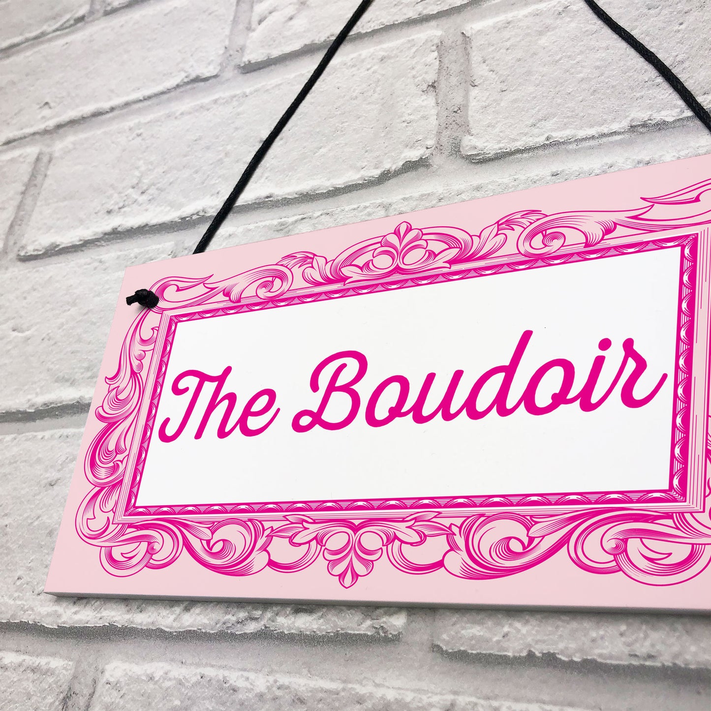 The Boudoir Vintage Shabby French Powder Room Hanging Plaque