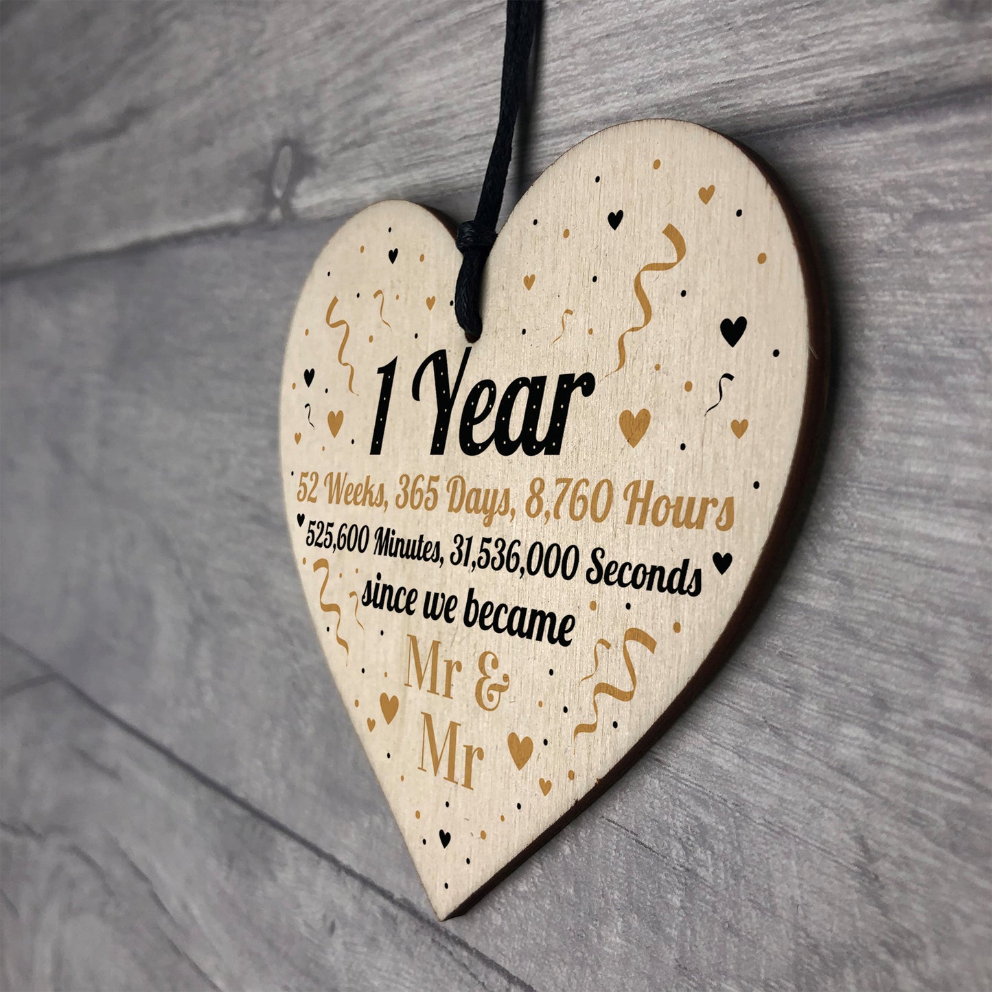One Year As Mr And Mr First Anniversary Love Husband Couple Gift