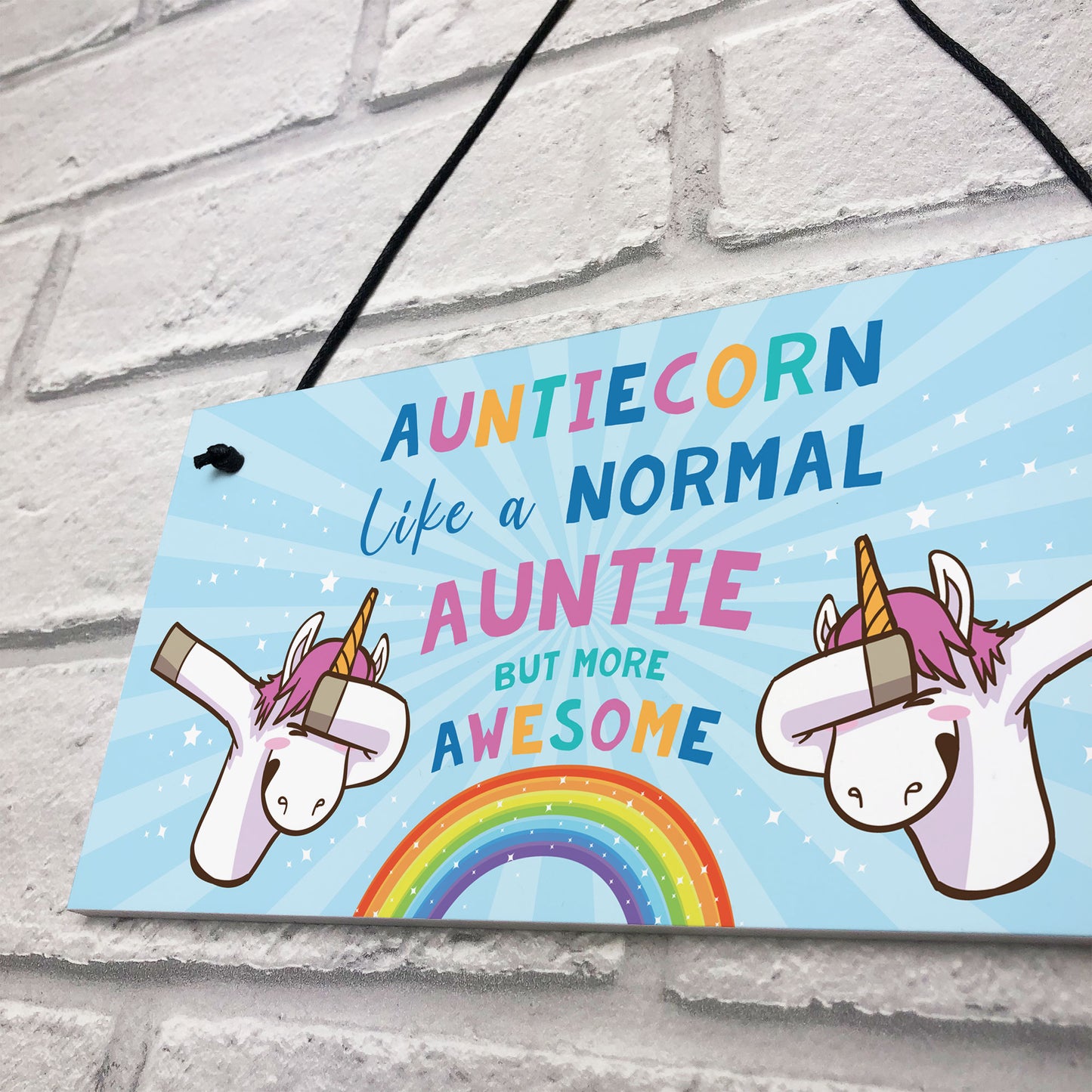 Novelty Unicorn Gift For Auntie Birthday Xmas Gifts Auntie Sign