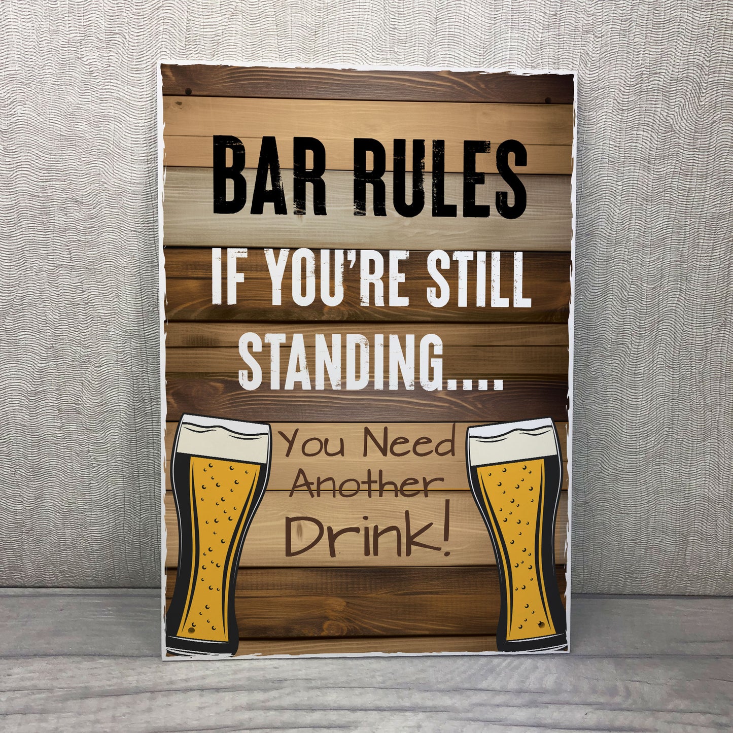 Funny Bar Rules Sign Hanging Sign For Home Bar Shed Man Cave