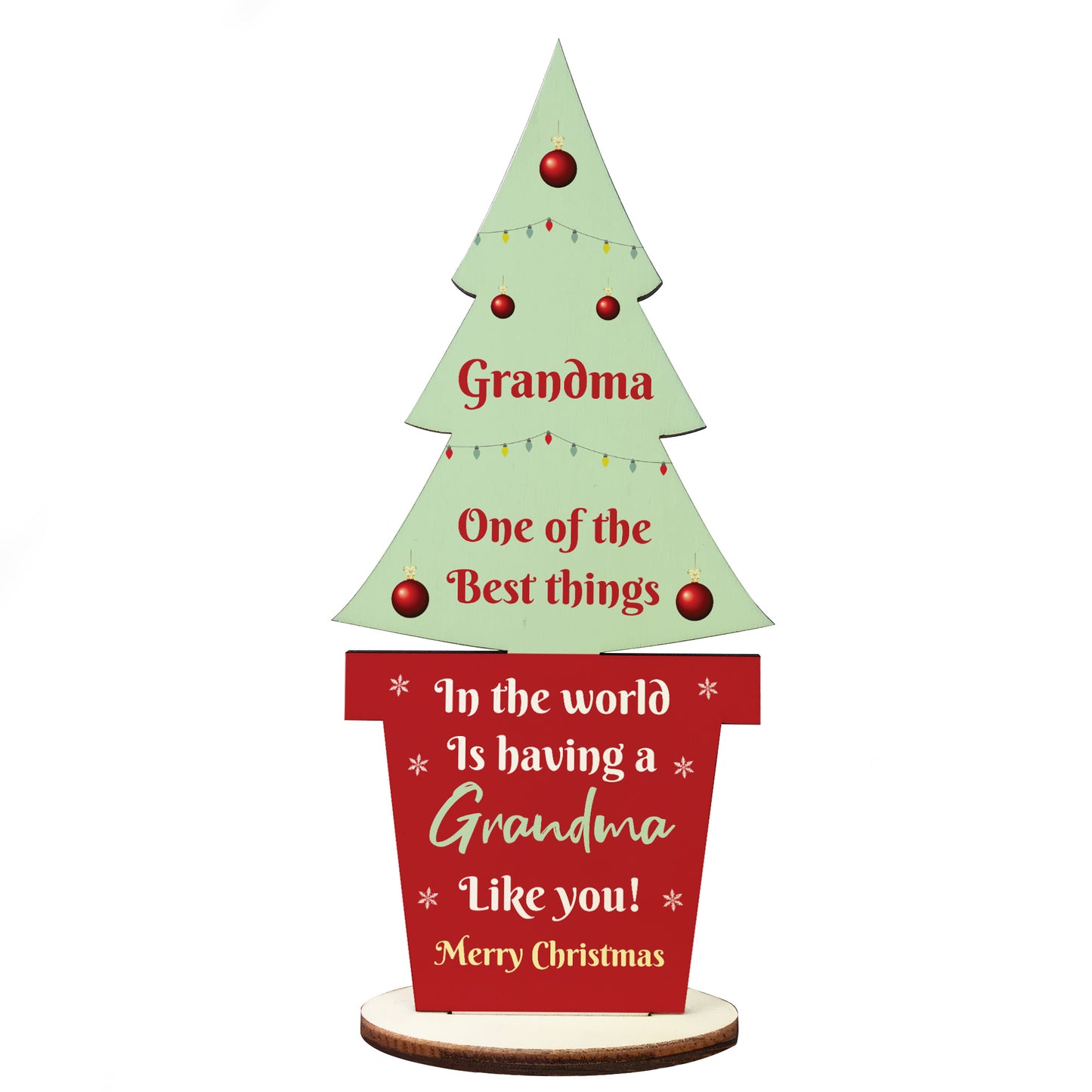Christmas Gift For Grandma Wood Christmas Tree Thank You Gift