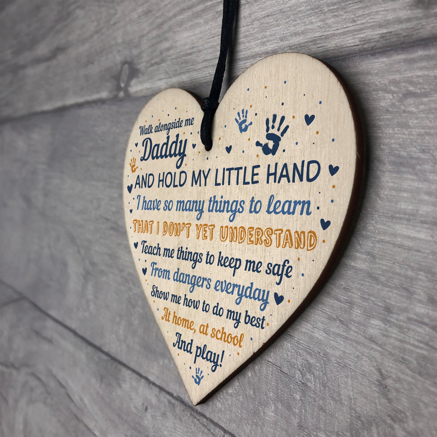 Daddy To Be Cards From Bump Wooden Heart Fathers Day Gift Sign