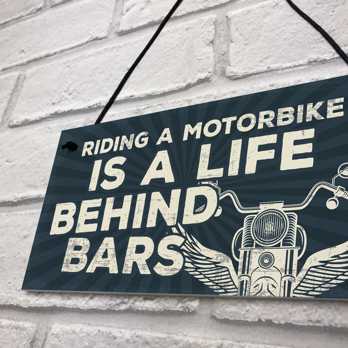 Motorbike Motorcycle Gift Hanging Plaque Gift For Dad Him Biker