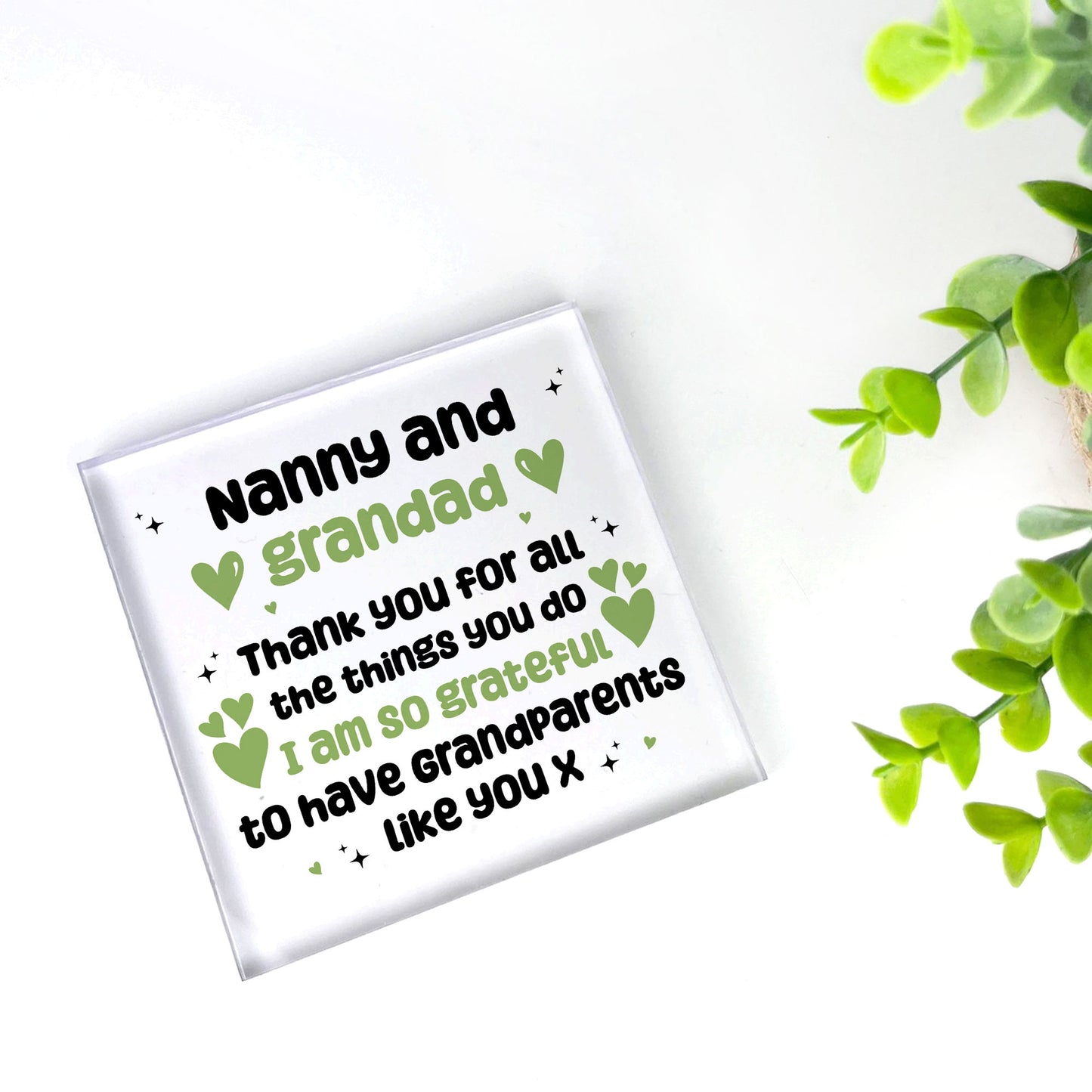 Nanny And Grandad Gift Plaque Christmas Birthday Gifts For Nanny