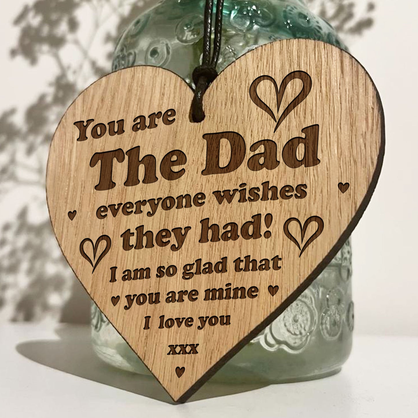 Dad Gift Engraved Heart Fathers Day Birthday Gift For Him