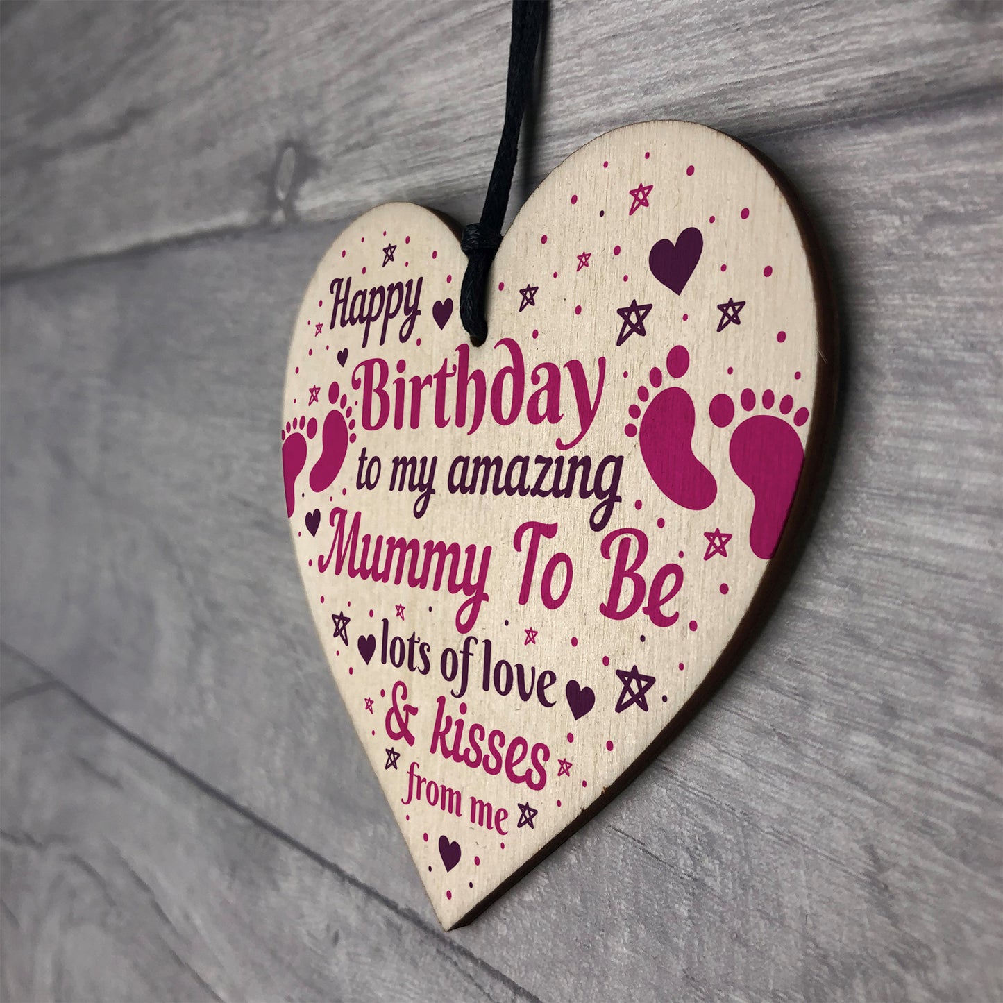 Mummy Gifts Wood Heart Mummy To Be Birthday Cards From Bump