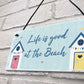 Beach Sign Nautical Theme Hanging Plaque Hot Tub Garden Sign