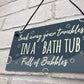 Bath Tub Bathroom Decor Toilet Door Sign Nautical Wall Sign