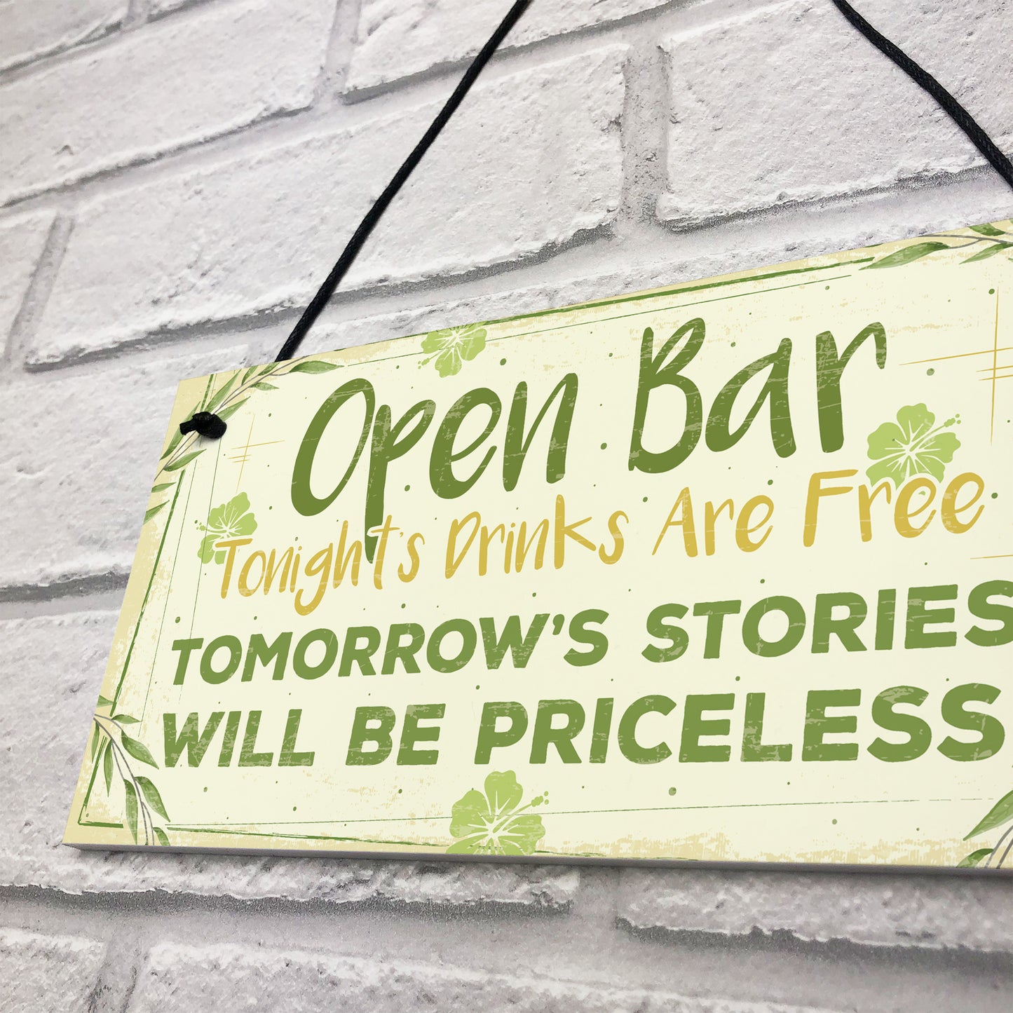 Open Bar Signs Home Garden Bar Plaque Pub Kitchen Man Cave Sign