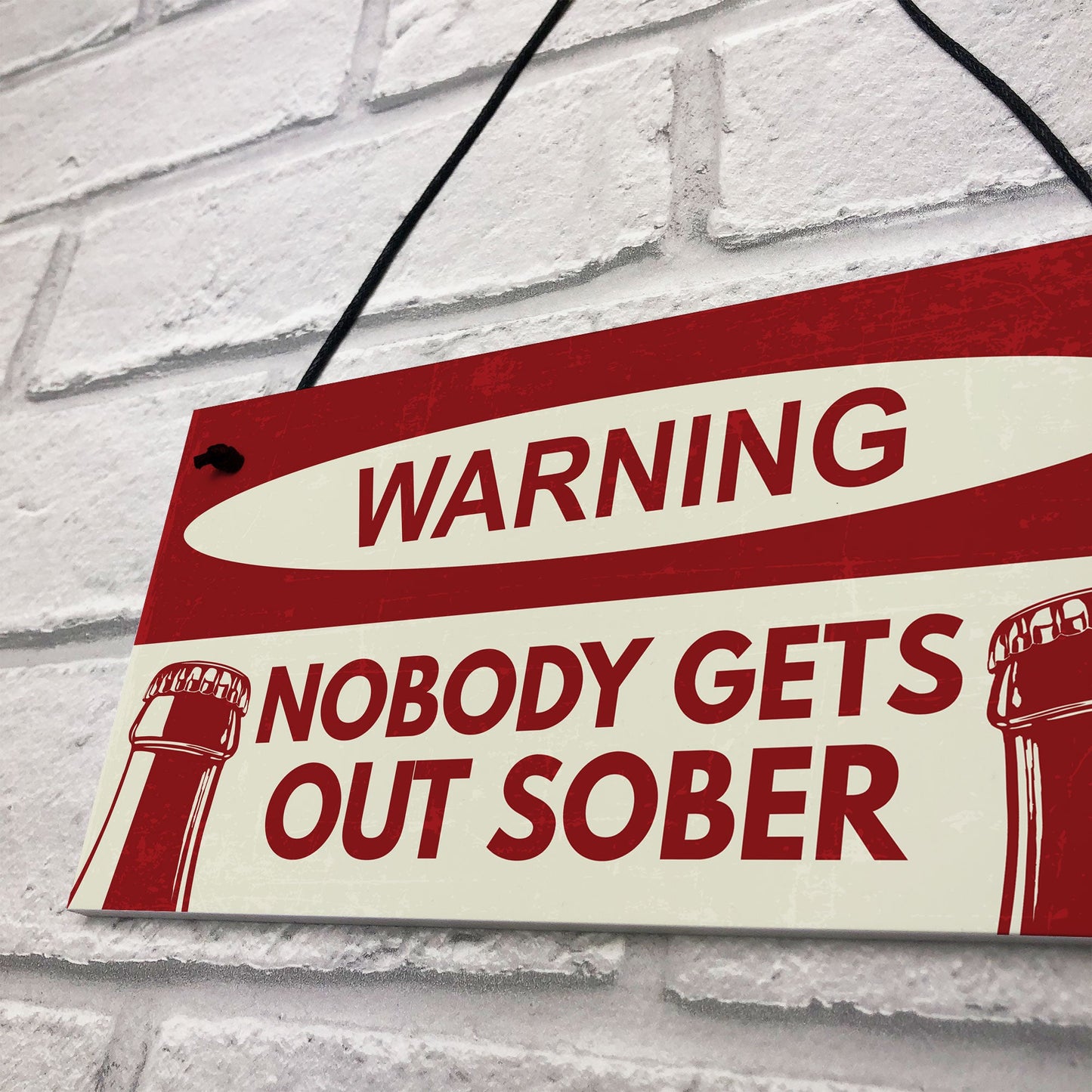 Nobody Gets Out Sober Sign Funny Bar Sign For Home Man Cave Pub