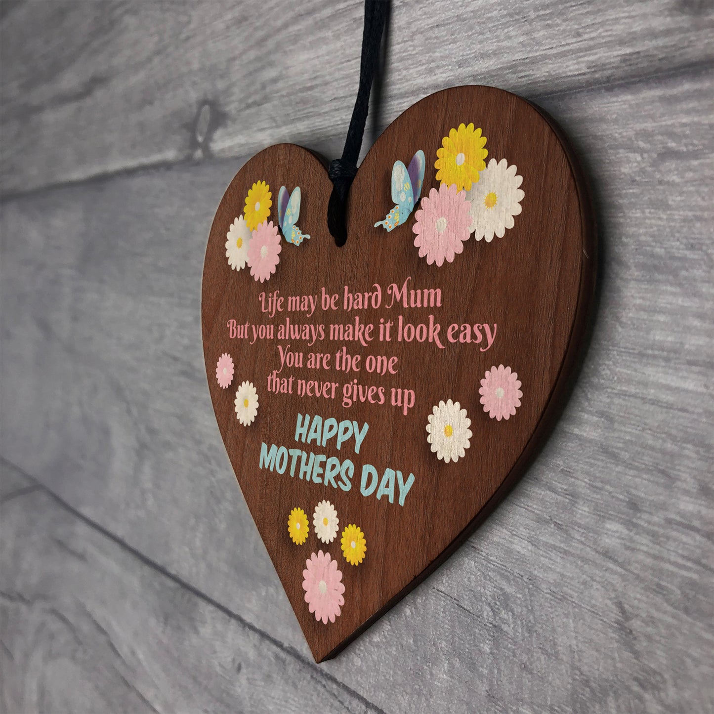Mothers Day Gift Ideas Wood Heart Mum Gifts Thank You Mum Gift
