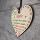 Best Auntie Gift Wooden Heart Birthday Xmas Gifts For Auntie