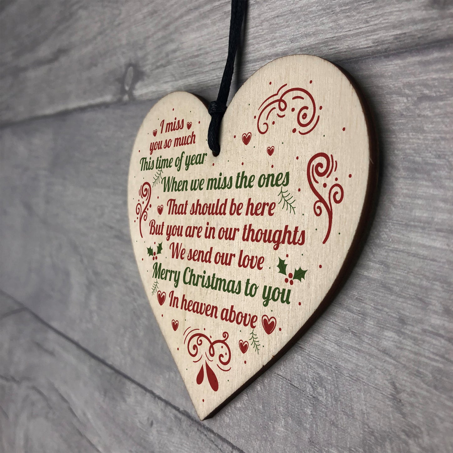 Christmas Gift Memorial Tree Hanging Decoration Mum Dad Sign