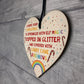 Auntie Mum Daughter Christmas Gift Wooden Heart Funny Xmas Gift