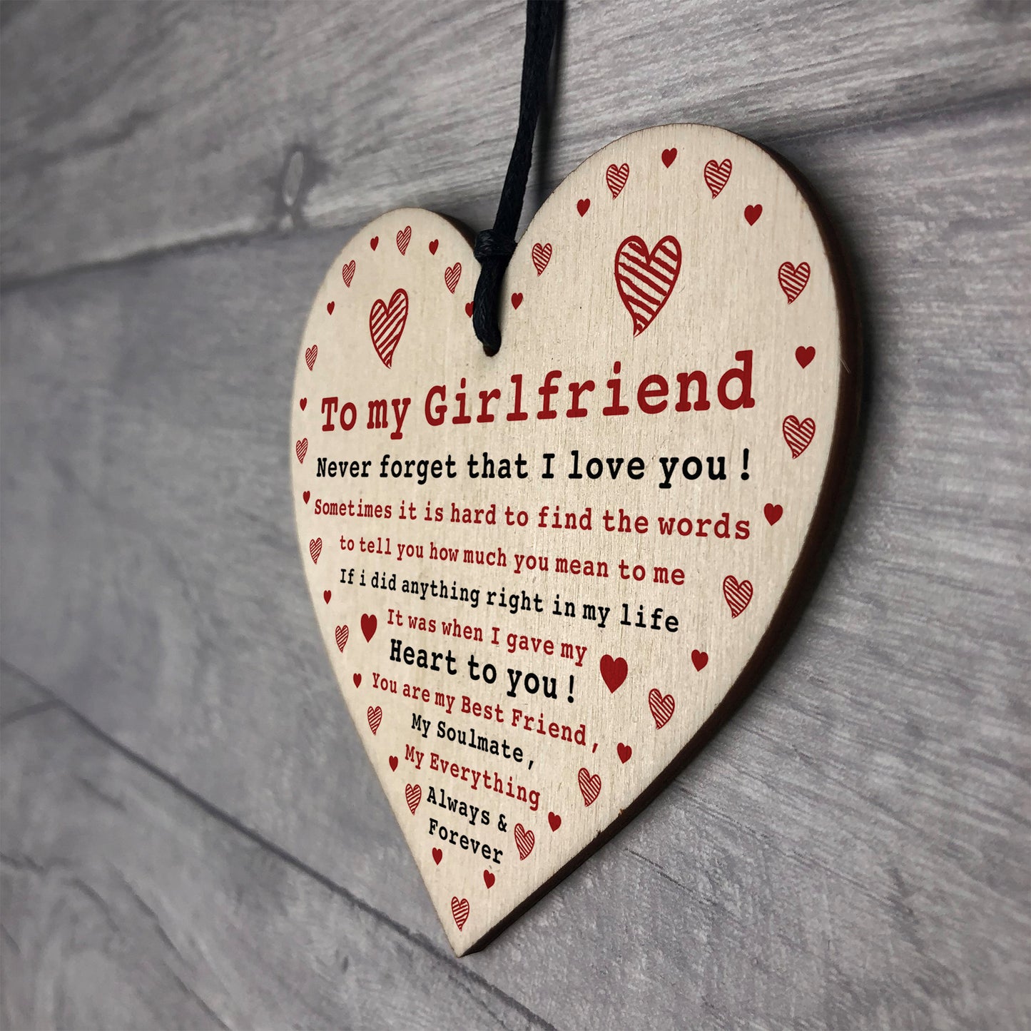 Girlfriend Gift For Anniversary Valentines Day Heart Soulmate