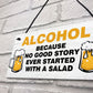 Funny Joke BAR SIGN Shed Sign Home Bar Sign Hanging Wall Plaque