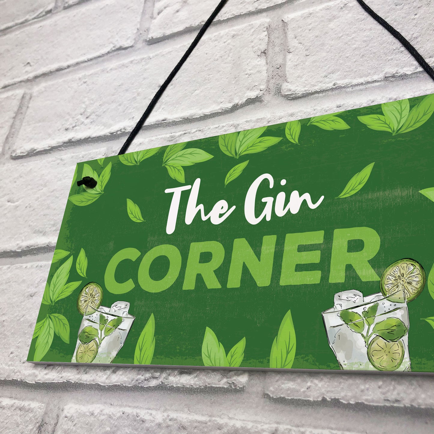 Funny Gin Gift Gin Corner Sign  Bar Sign For Garden Summerhouse