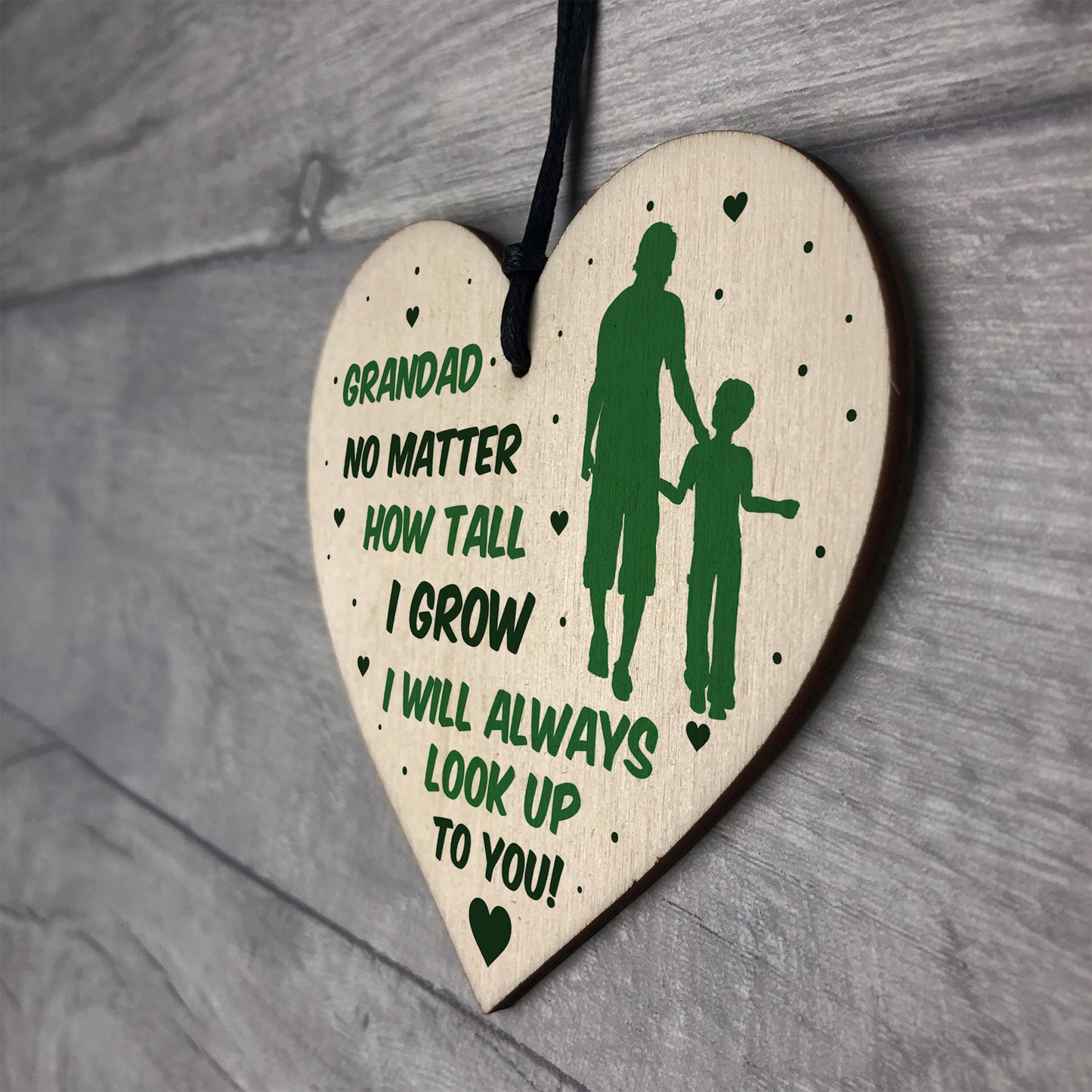 Novelty Gift For Grandad Birthday Christmas Heart Thank You Gift