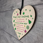 Baby's First Christmas Wooden Heart Bauble Tree Decoration Gift