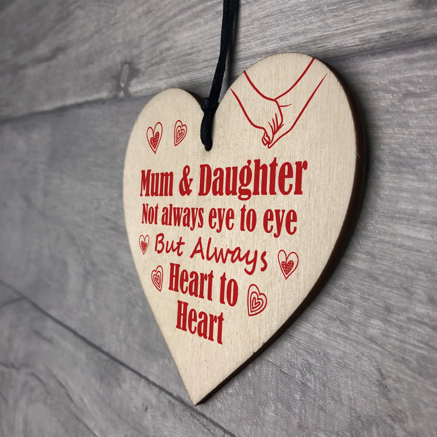 Mum And Daughter Gifts Wooden Heart Mummy Gift For Christmas